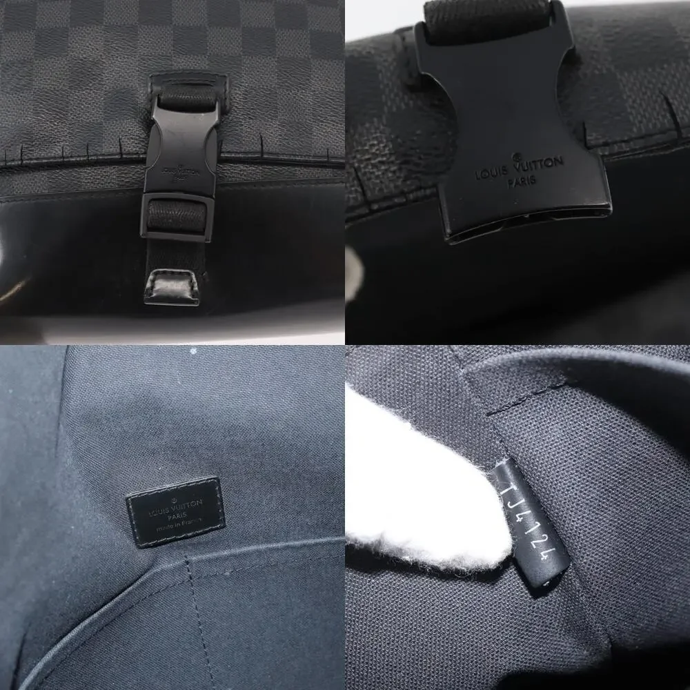 Louis Vuitton Damier Graphite Messenger PM Shoulder Bag Black